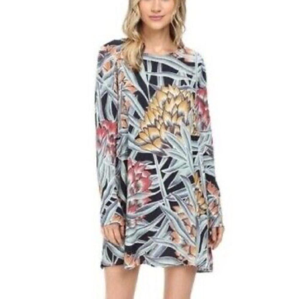 Mara Hoffman Herbarium long sleeve mini dress